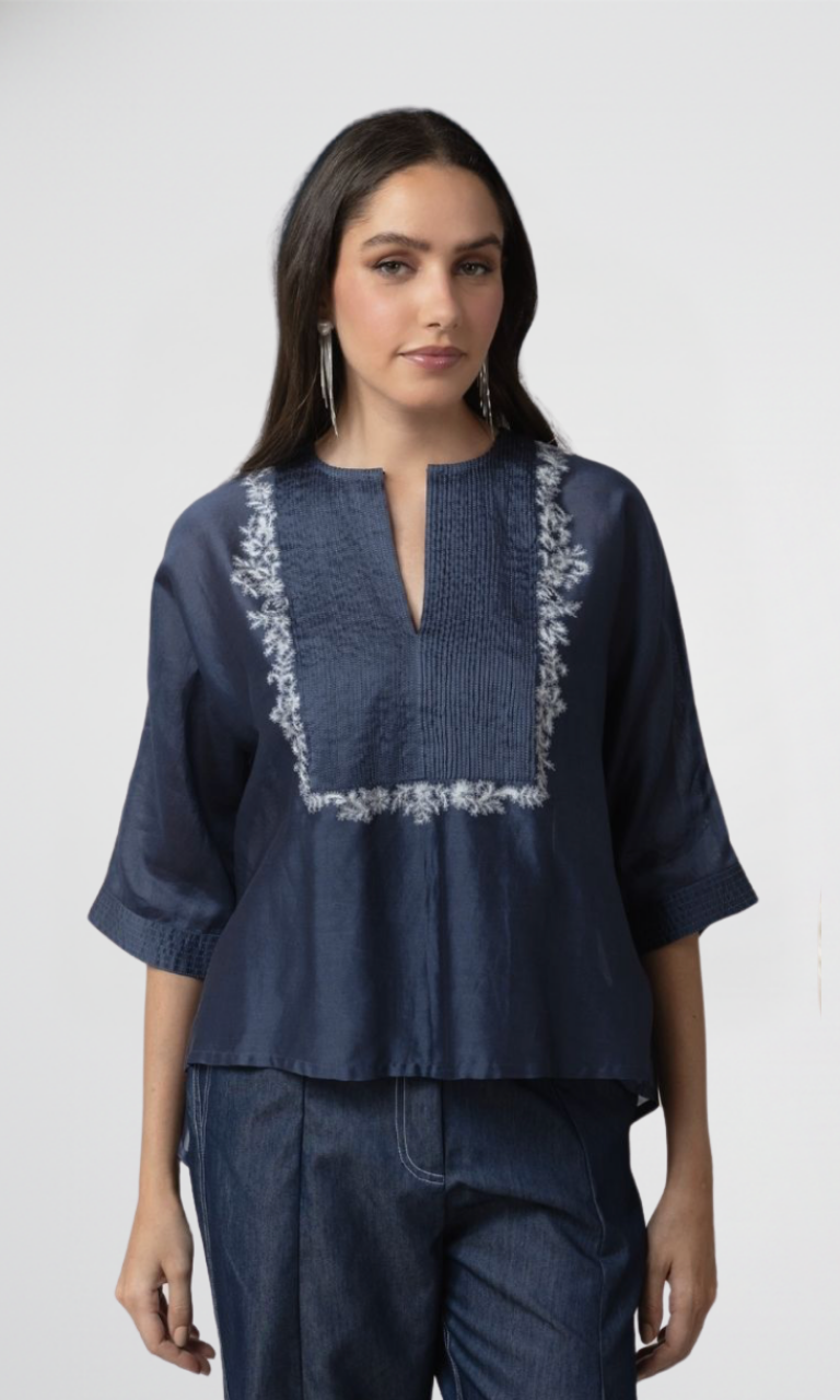Indigo Bloom Tunic